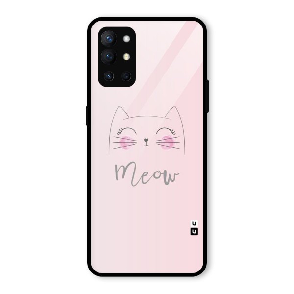 Meow Pink Glass Back Case for OnePlus 9R