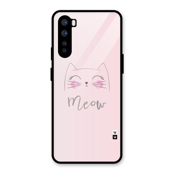 Meow Pink Glass Back Case for OnePlus Nord