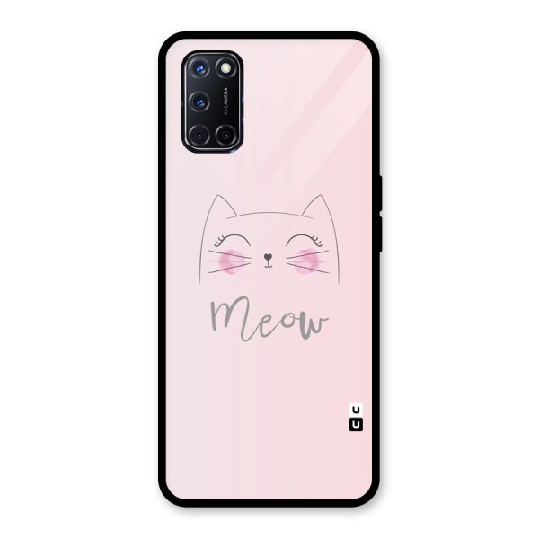 Meow Pink Glass Back Case for Oppo A52