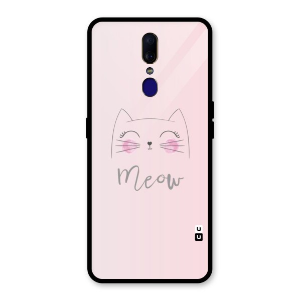 Meow Pink Glass Back Case for Oppo F11