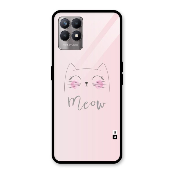 Meow Pink Glass Back Case for Realme 8i