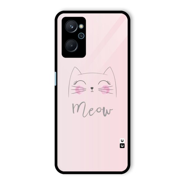 Meow Pink Glass Back Case for Realme 9i