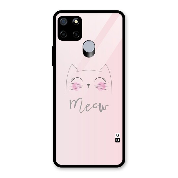 Meow Pink Glass Back Case for Realme C15