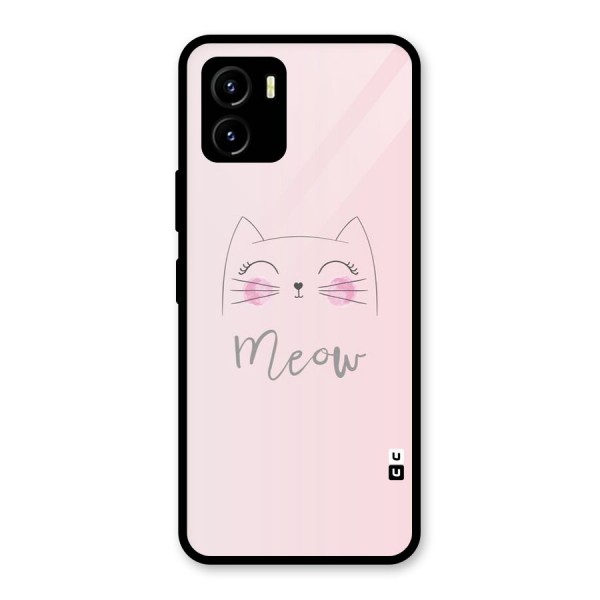 Meow Pink Glass Back Case for Vivo Y15s