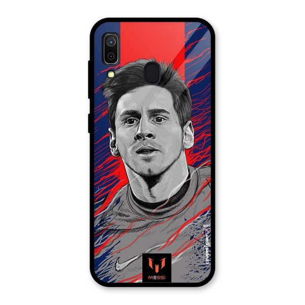Messi For FCB Glass Back Case for Galaxy A30