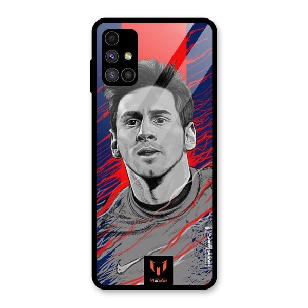Messi For FCB Glass Back Case for Galaxy M51