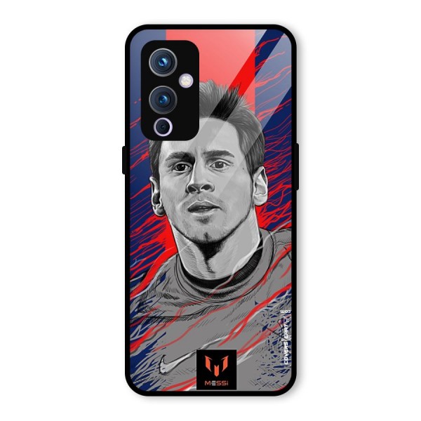 Messi For FCB Glass Back Case for OnePlus 9