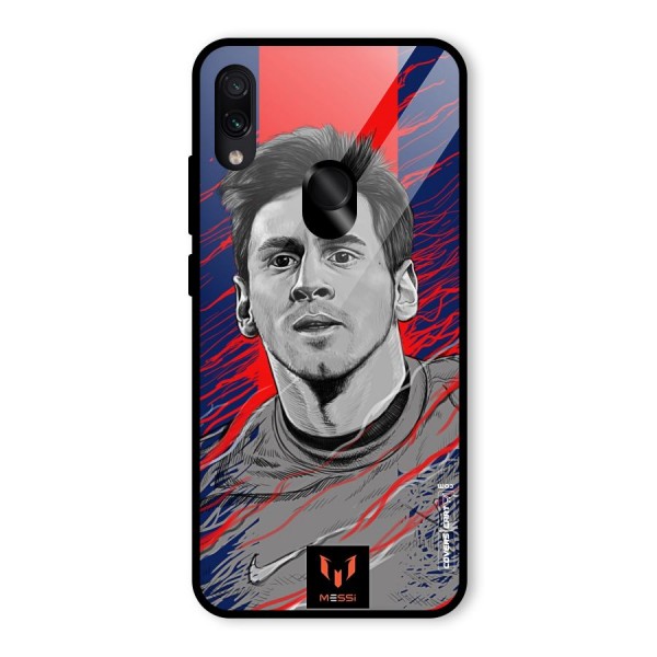 Messi For FCB Glass Back Case for Redmi Note 7S