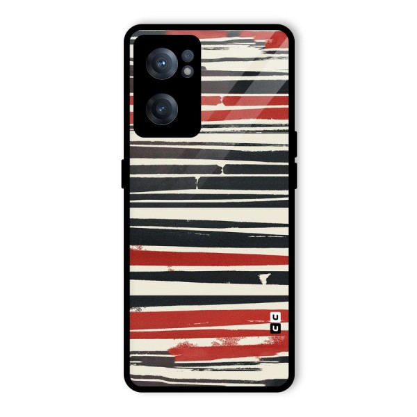 Messy Vintage Stripes Glass Back Case for OnePlus Nord CE 2 5G