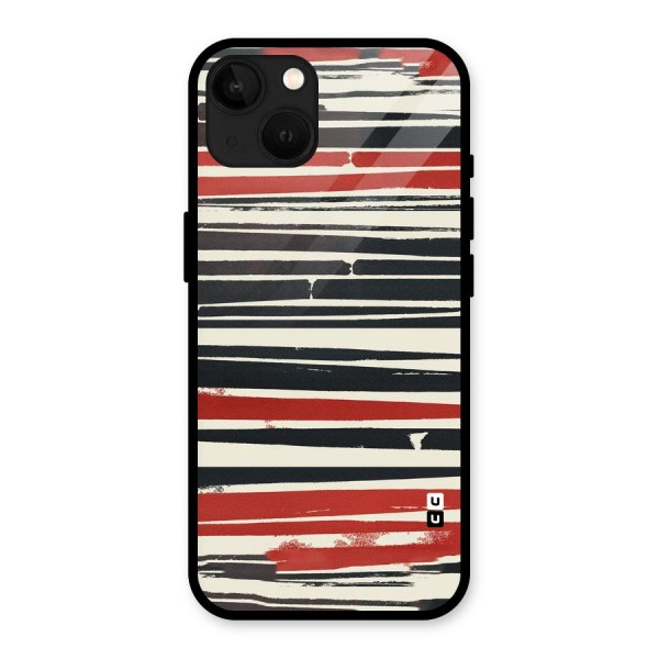 Messy Vintage Stripes Glass Back Case for iPhone 13