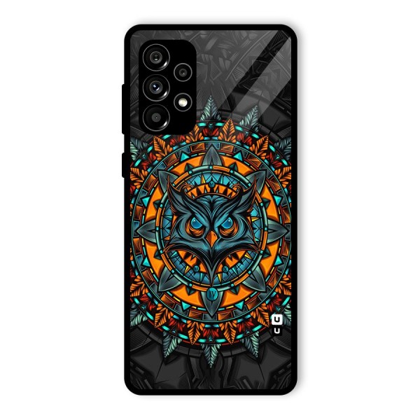 Mighty Owl Artwork Glass Back Case for Galaxy A73 5G
