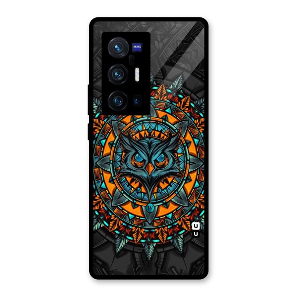 Mighty Owl Artwork Glass Back Case for Vivo X70 Pro Plus