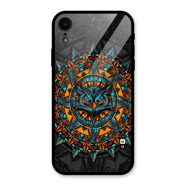 Mighty Owl Artwork Glass Back Case for XR