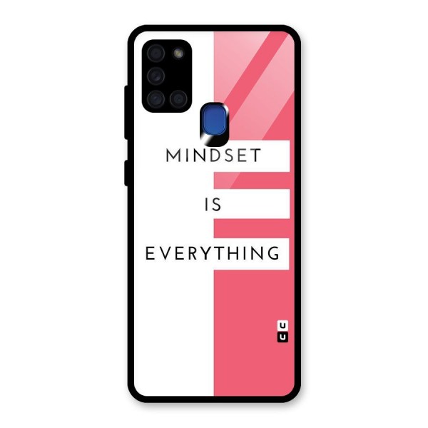 Mindset is Everything Glass Back Case for Galaxy A21s