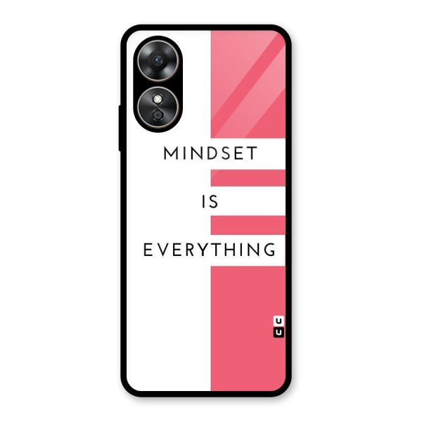 Mindset is Everything Glass Back Case for Oppo A17