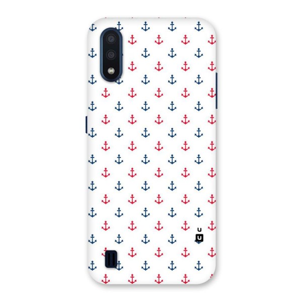 Minimal Anchor Pattern Back Case for Galaxy M01