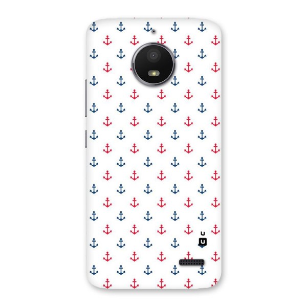 Minimal Anchor Pattern Back Case for Moto E4