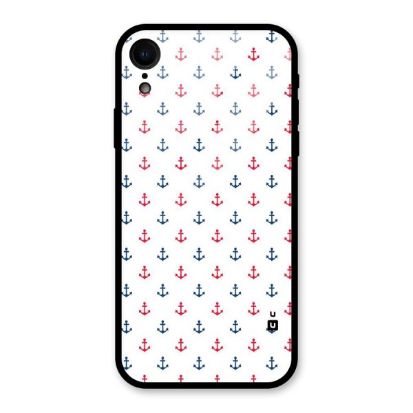 Minimal Anchor Pattern Glass Back Case for XR