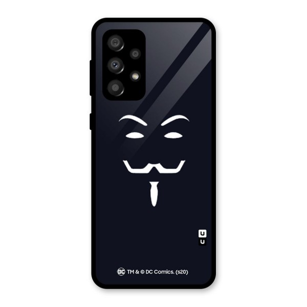 Minimal Anonymous Mask Glass Back Case for Galaxy A32