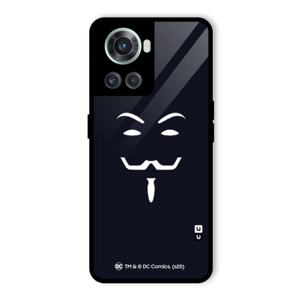 Minimal Anonymous Mask Glass Back Case for OnePlus 10R