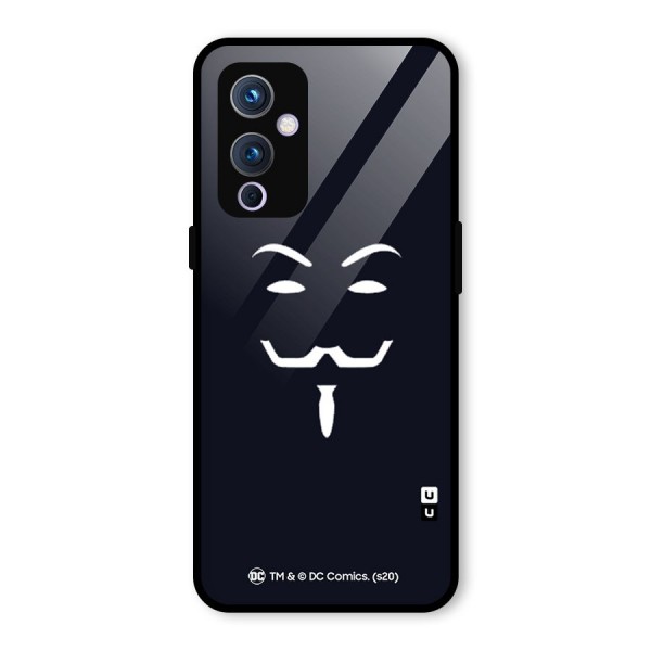 Minimal Anonymous Mask Glass Back Case for OnePlus 9