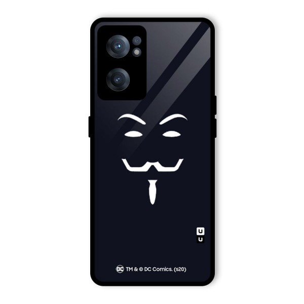 Minimal Anonymous Mask Glass Back Case for OnePlus Nord CE 2 5G