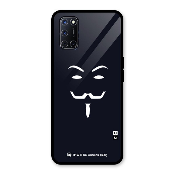 Minimal Anonymous Mask Glass Back Case for Oppo A52