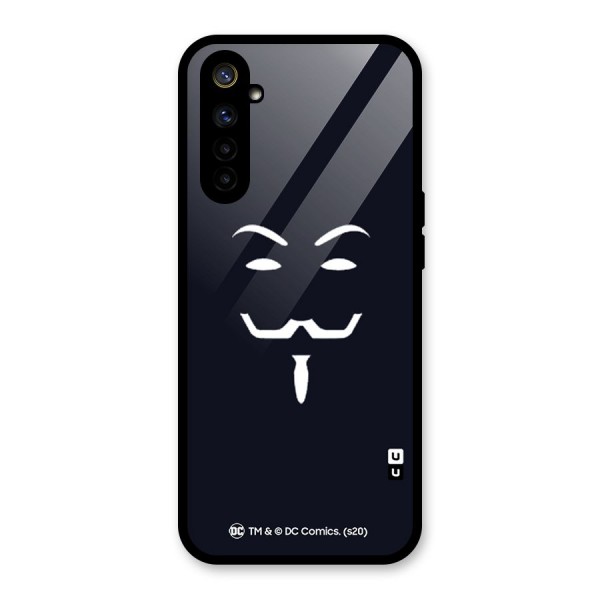 Minimal Anonymous Mask Glass Back Case for Realme 6