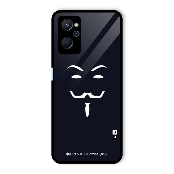 Minimal Anonymous Mask Glass Back Case for Realme 9i