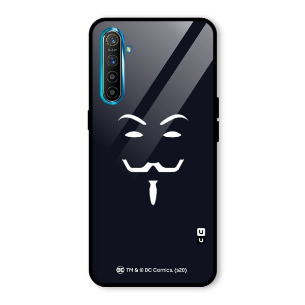 Minimal Anonymous Mask Glass Back Case for Realme XT