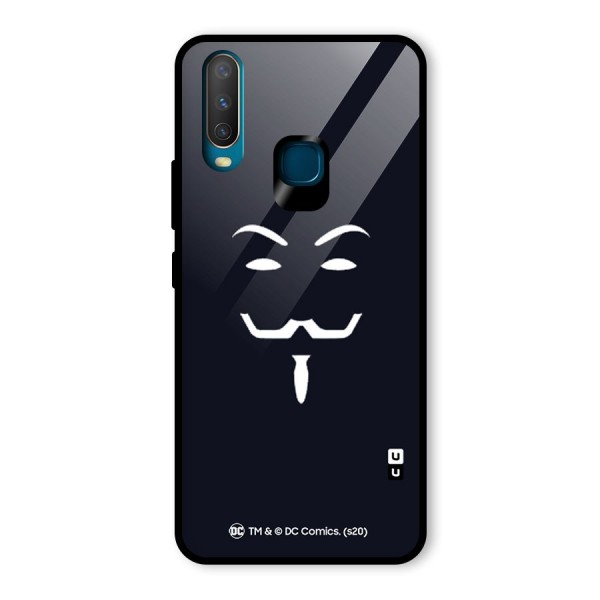 Minimal Anonymous Mask Glass Back Case for Vivo Y15