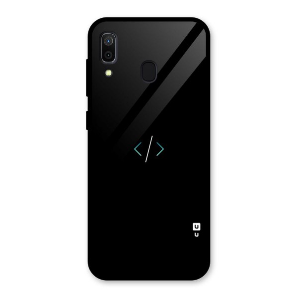 Minimal Dark Coding Glass Back Case for Galaxy A30