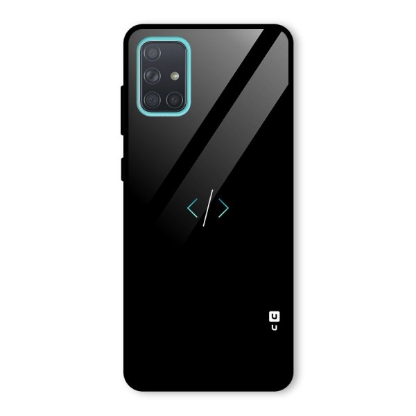 Minimal Dark Coding Glass Back Case for Galaxy A71