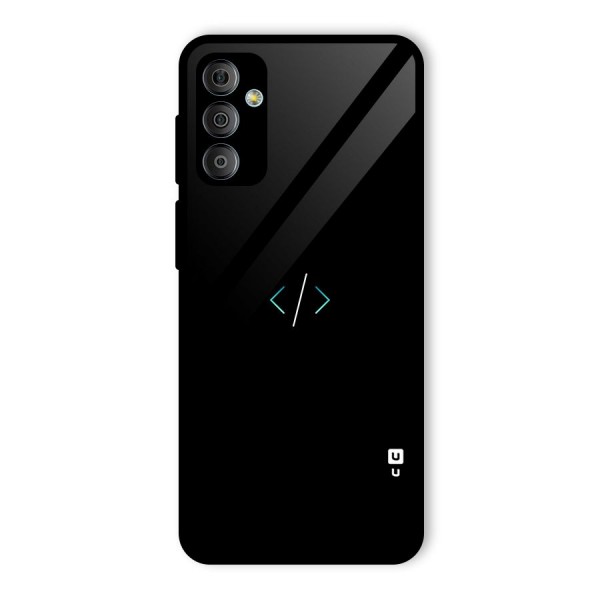 Minimal Dark Coding Glass Back Case for Galaxy F23