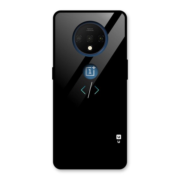 Minimal Dark Coding Glass Back Case for OnePlus 7T