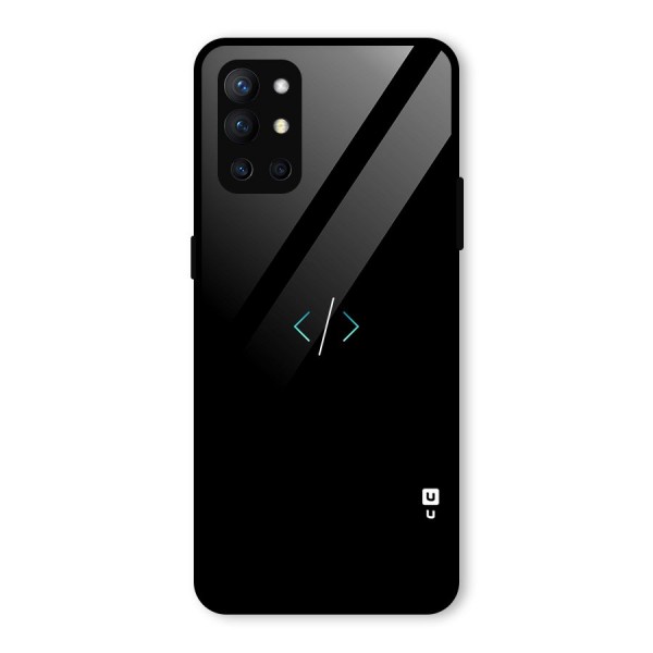 Minimal Dark Coding Glass Back Case for OnePlus 9R