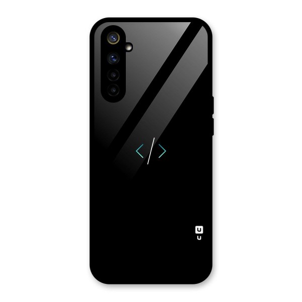 Minimal Dark Coding Glass Back Case for Realme 6