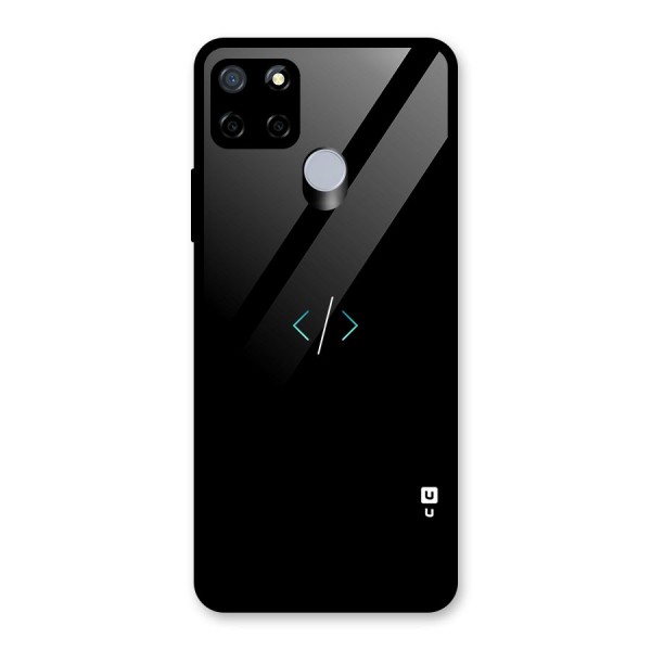 Minimal Dark Coding Glass Back Case for Realme C15