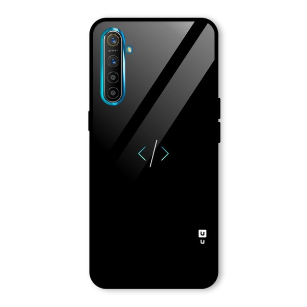 Minimal Dark Coding Glass Back Case for Realme XT