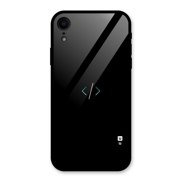 Minimal Dark Coding Glass Back Case for XR