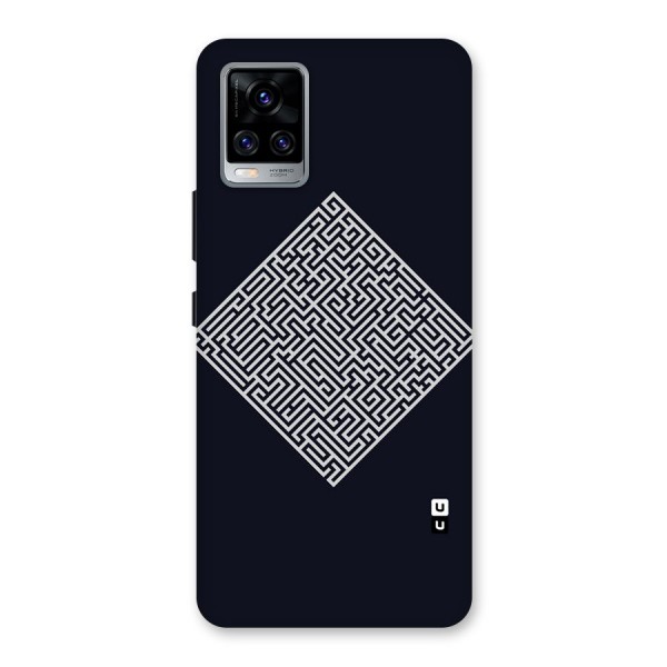 Minimal Maze Pattern Back Case for Vivo V20 Pro