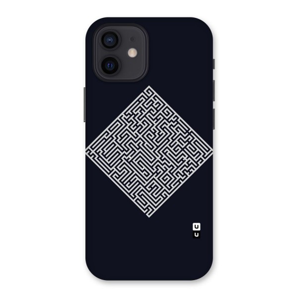 Minimal Maze Pattern Back Case for iPhone 12