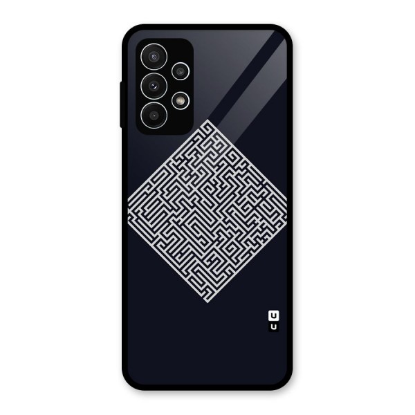 Minimal Maze Pattern Glass Back Case for Galaxy A23