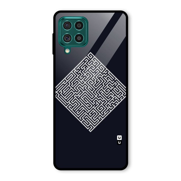 Minimal Maze Pattern Glass Back Case for Galaxy F62