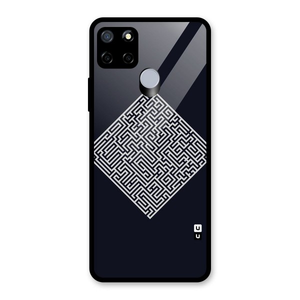 Minimal Maze Pattern Glass Back Case for Realme C15