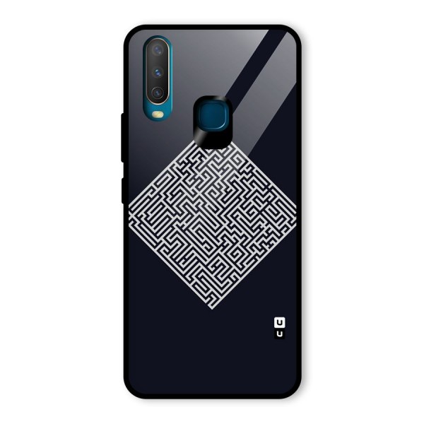 Minimal Maze Pattern Glass Back Case for Vivo Y15