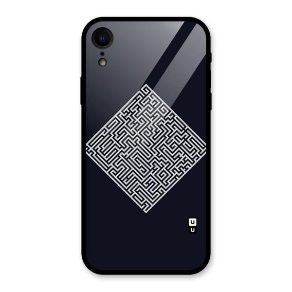 Minimal Maze Pattern Glass Back Case for XR