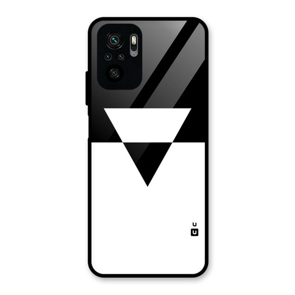 Minimal Triangle Glass Back Case for Redmi Note 10