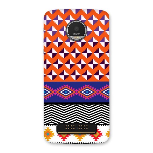 Mixed Pattern Aztec Back Case for Moto Z Play