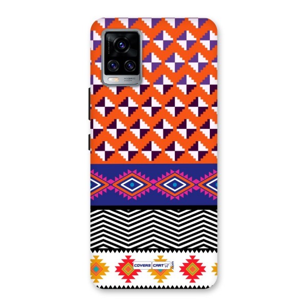 Mixed Pattern Aztec Back Case for Vivo V20 Pro